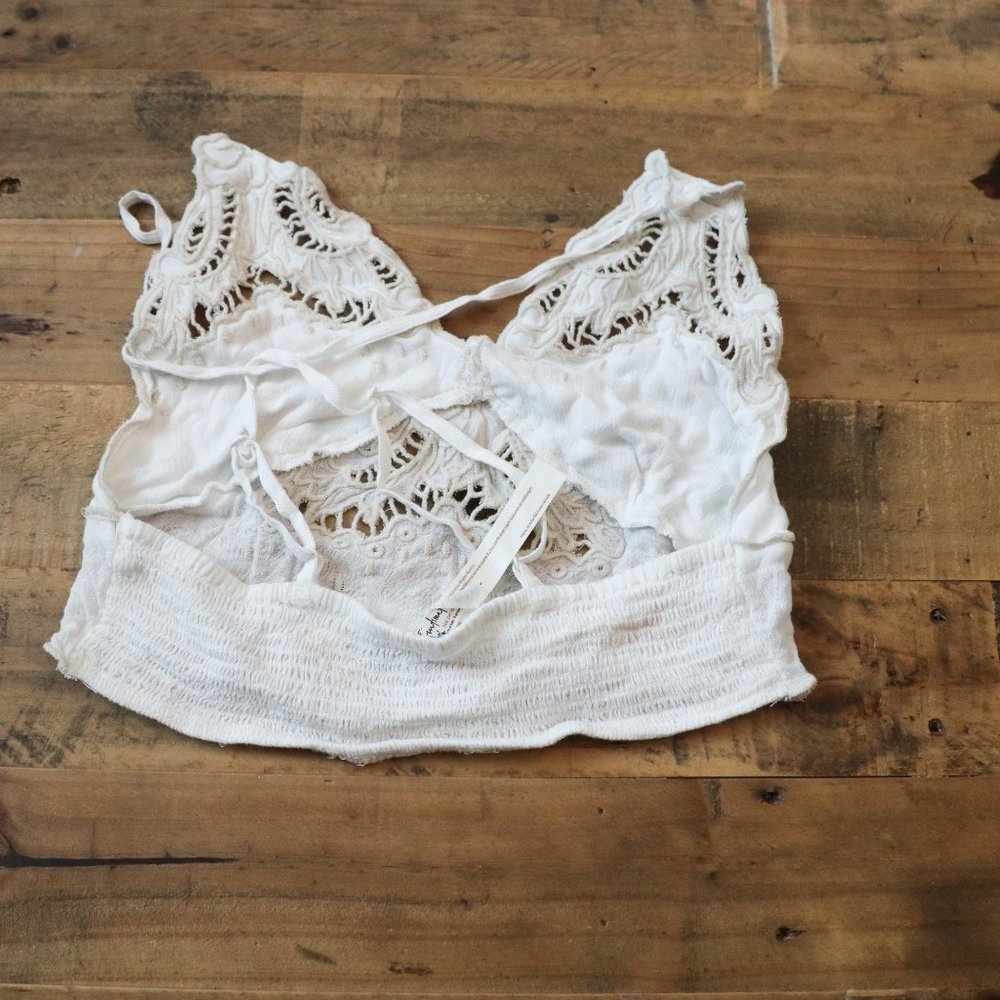 White Eyelet Free People Bralette XS - Picture 3 of 5